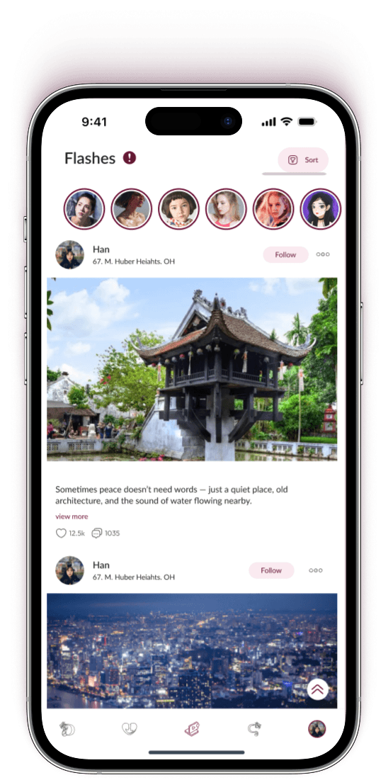 Flashes blurred right screen